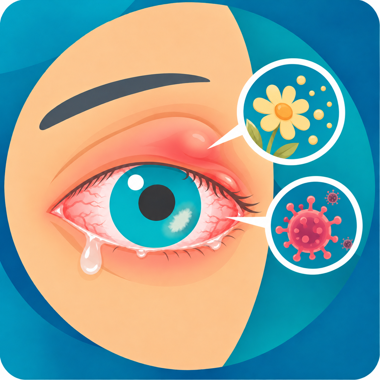 Illustration : Conjonctivites infectieuses et allergiques