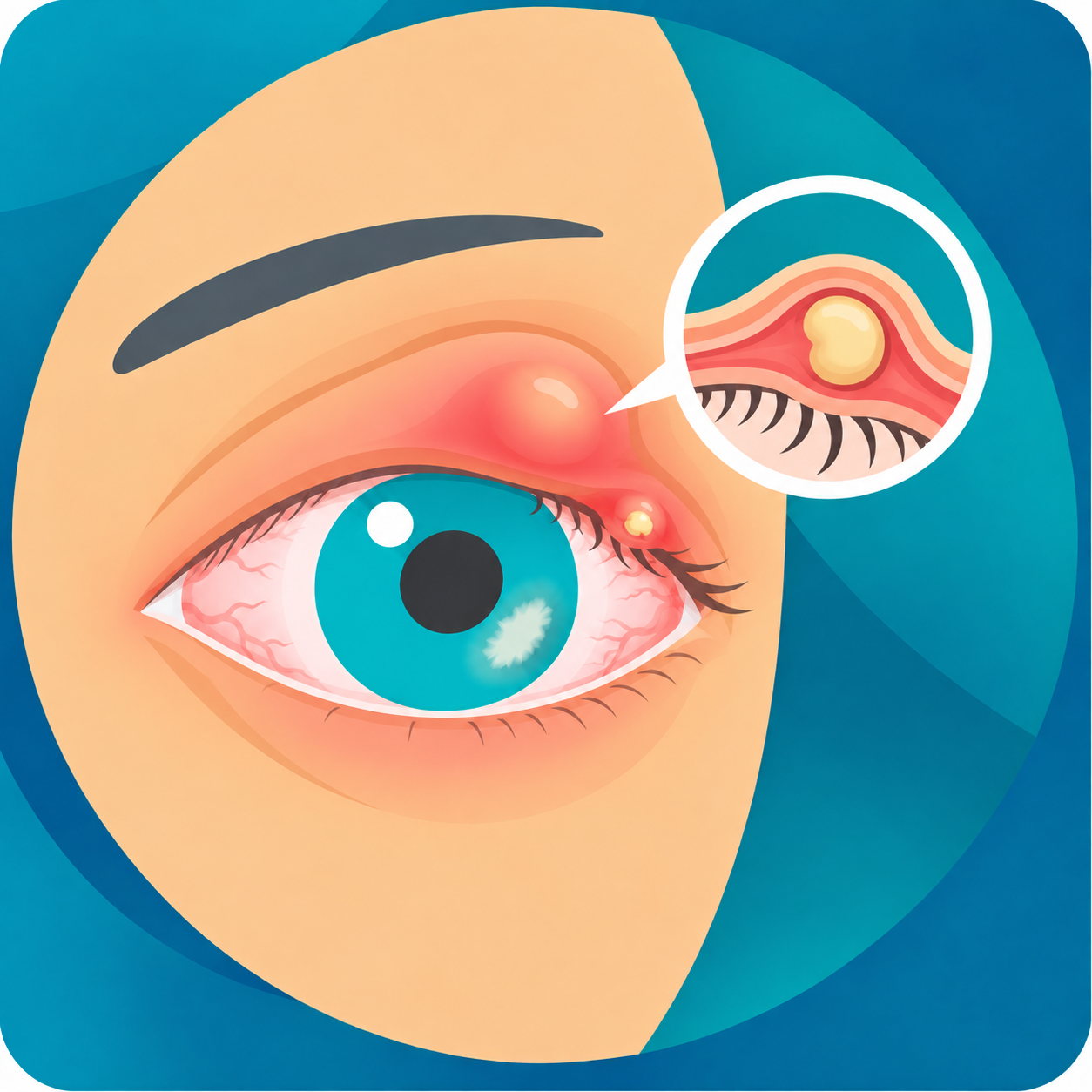 Illustration : Chalazion et orgelet